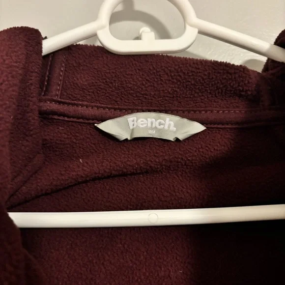 Bench Maroon Fleece Zip Up Medium - Picture 3 of 4
